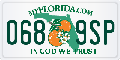 FL license plate 0689SP