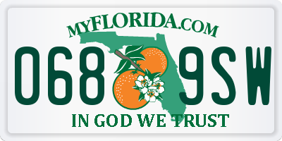 FL license plate 0689SW