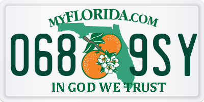 FL license plate 0689SY