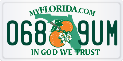 FL license plate 0689UM
