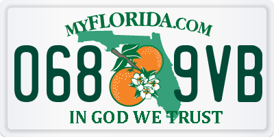 FL license plate 0689VB