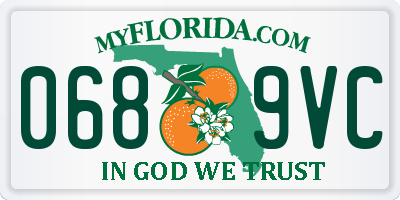 FL license plate 0689VC