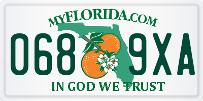 FL license plate 0689XA