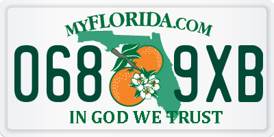 FL license plate 0689XB