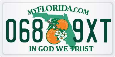 FL license plate 0689XT