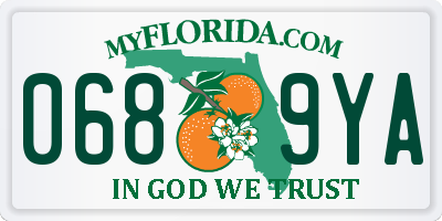 FL license plate 0689YA