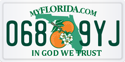 FL license plate 0689YJ