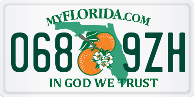 FL license plate 0689ZH