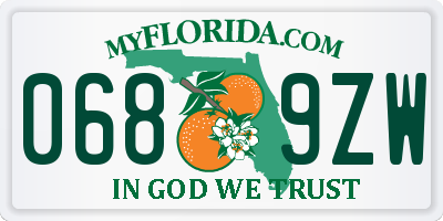 FL license plate 0689ZW