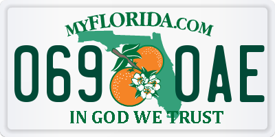 FL license plate 0690AE