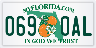 FL license plate 0690AL