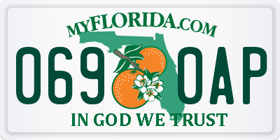 FL license plate 0690AP