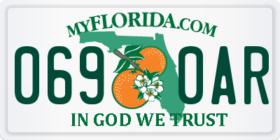 FL license plate 0690AR