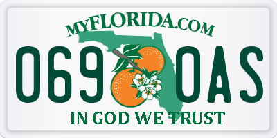 FL license plate 0690AS