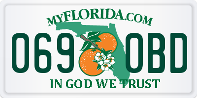 FL license plate 0690BD