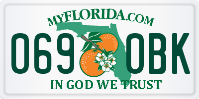 FL license plate 0690BK