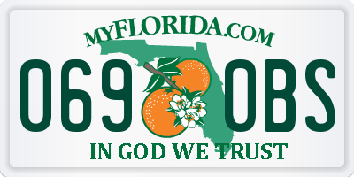 FL license plate 0690BS
