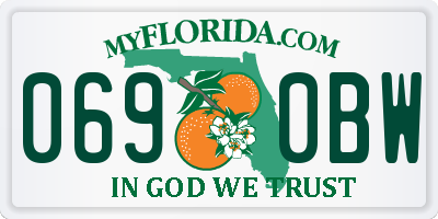 FL license plate 0690BW