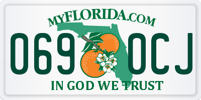 FL license plate 0690CJ