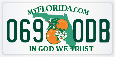 FL license plate 0690DB