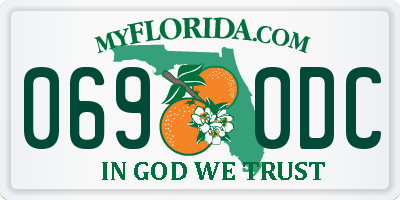 FL license plate 0690DC