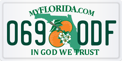 FL license plate 0690DF