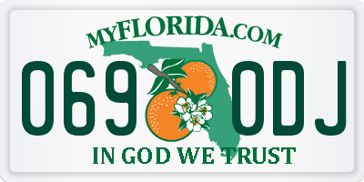 FL license plate 0690DJ