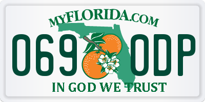 FL license plate 0690DP