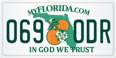 FL license plate 0690DR