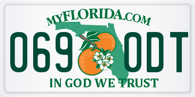 FL license plate 0690DT