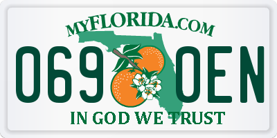 FL license plate 0690EN