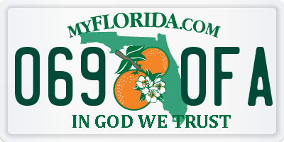 FL license plate 0690FA