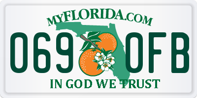 FL license plate 0690FB