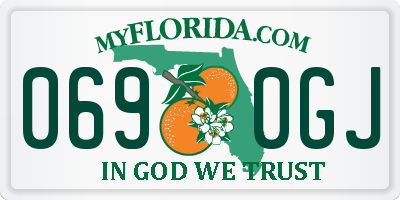 FL license plate 0690GJ