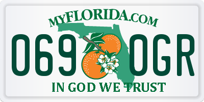 FL license plate 0690GR