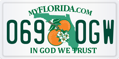 FL license plate 0690GW