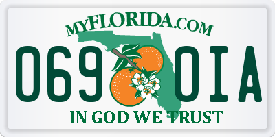 FL license plate 0690IA