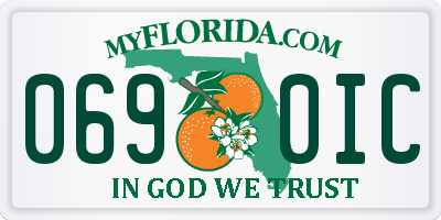 FL license plate 0690IC