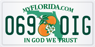 FL license plate 0690IG