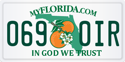 FL license plate 0690IR
