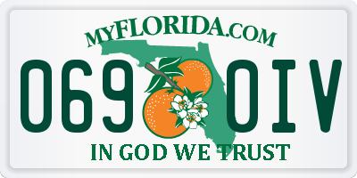 FL license plate 0690IV