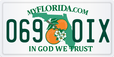 FL license plate 0690IX