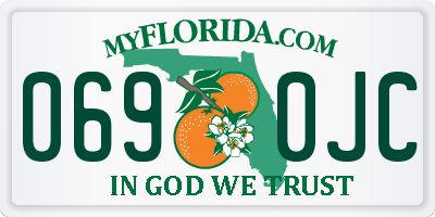 FL license plate 0690JC