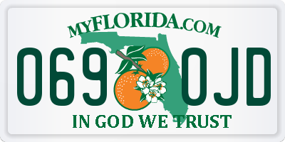 FL license plate 0690JD