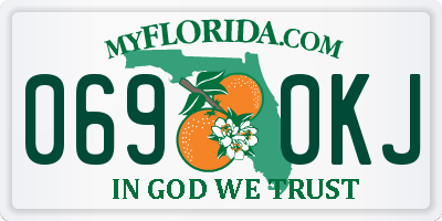 FL license plate 0690KJ