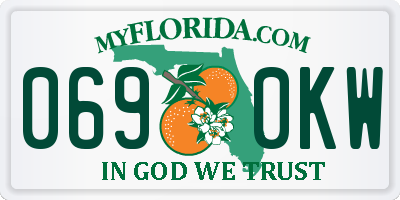 FL license plate 0690KW