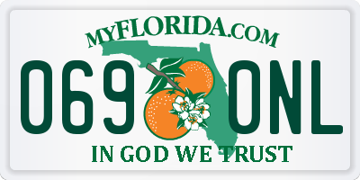 FL license plate 0690NL