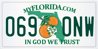 FL license plate 0690NW