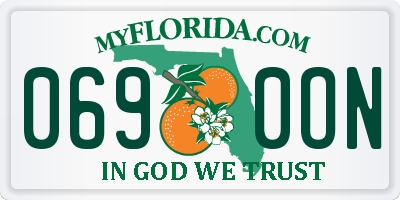 FL license plate 0690ON