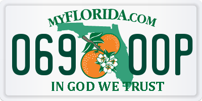 FL license plate 0690OP